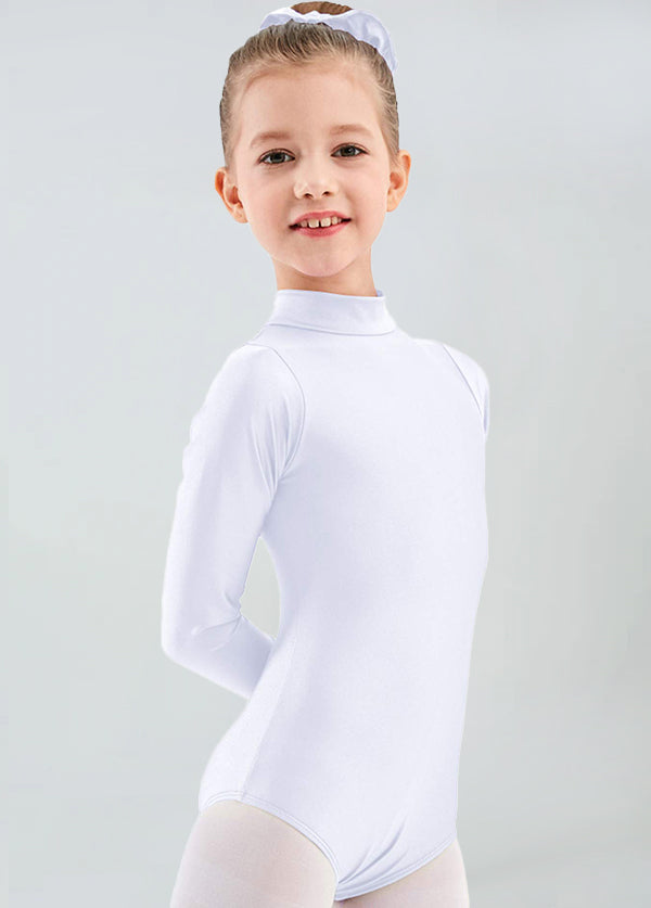 Girls Turtleneck Long Sleeve Dance Leotard
