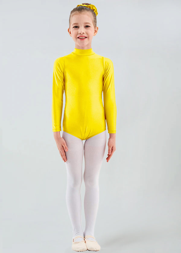 Girls Turtleneck Long Sleeve Dance Leotard