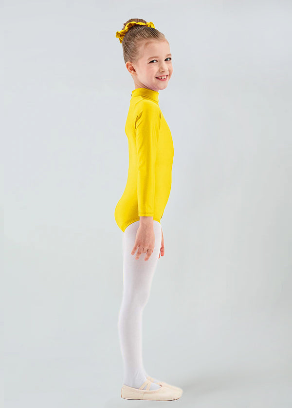 Girls Turtleneck Long Sleeve Dance Leotard