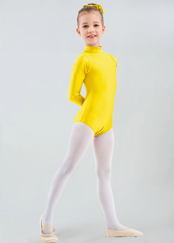 Girls Turtleneck Long Sleeve Dance Leotard