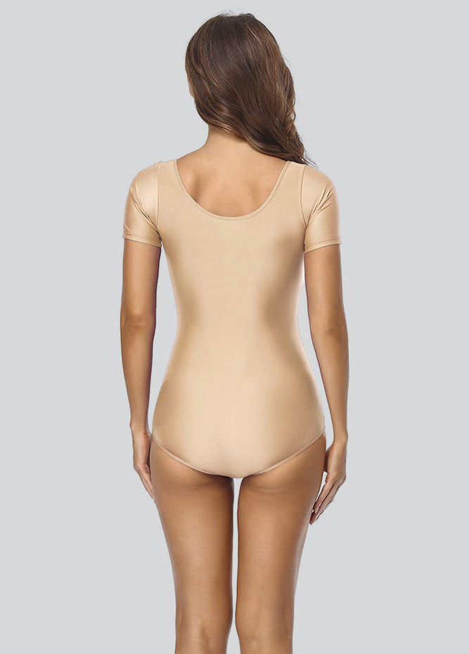 Ladies Bodysuit Short Sleeve Spandex Leotard