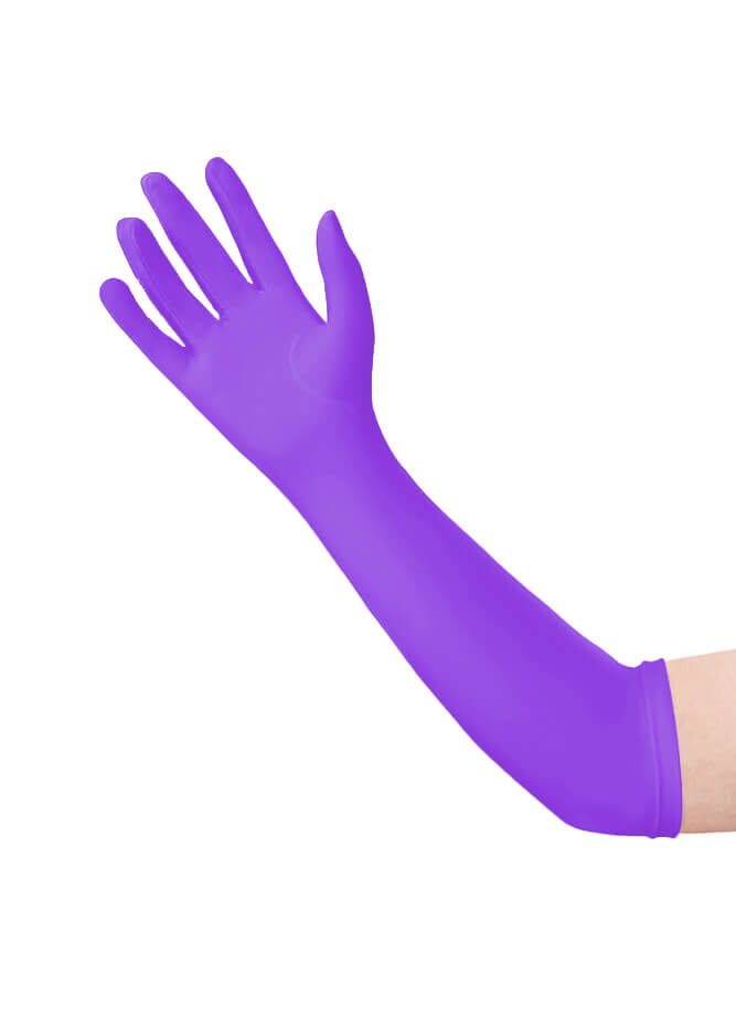 Long Matte Seamless Spandex Gloves