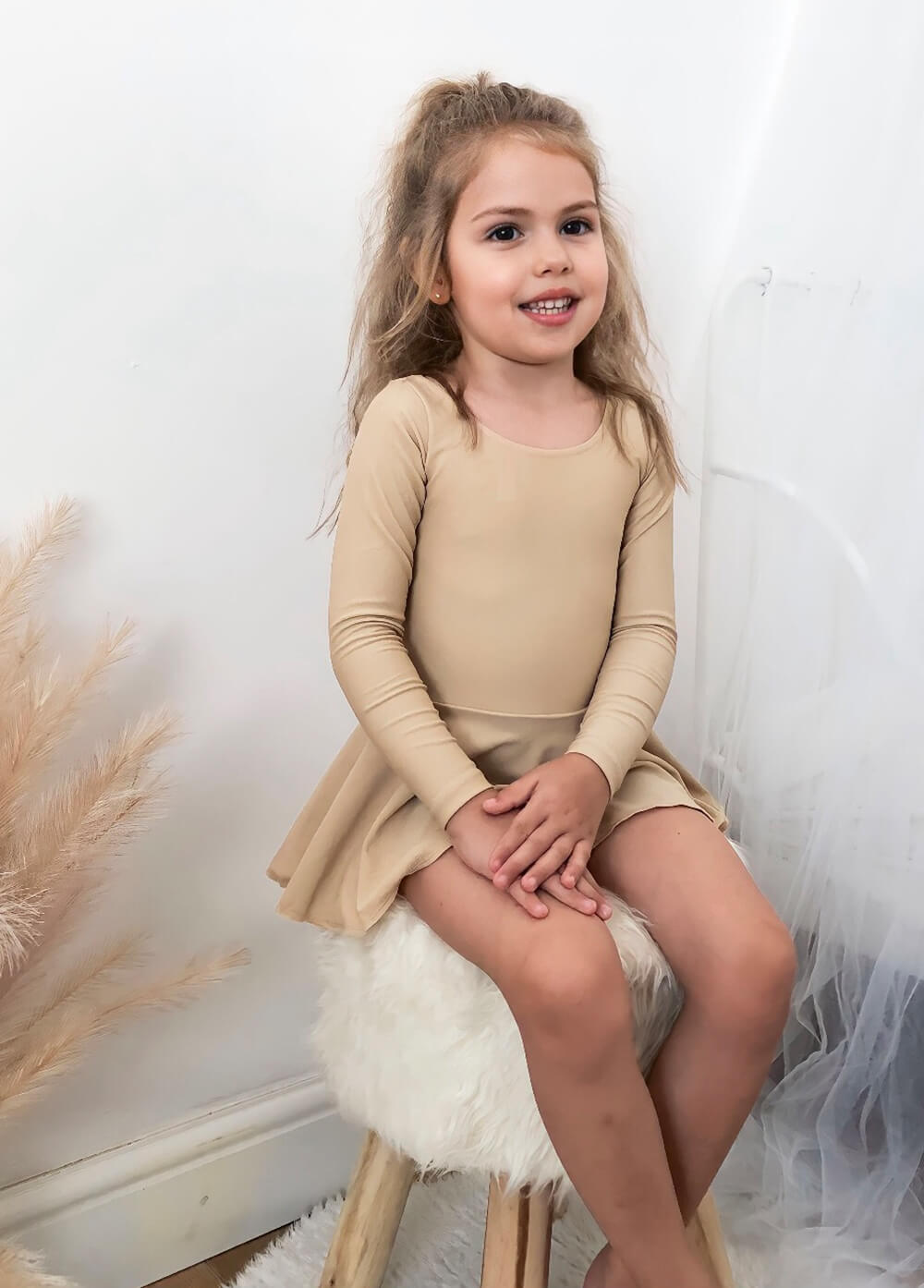 Speerise Long Sleeve Ballet Dance Leotard with Skirt