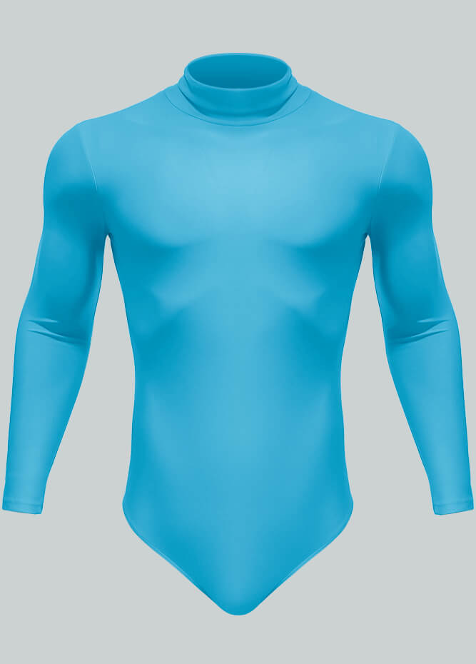 Long Sleeve Turtleneck Leotard for Men