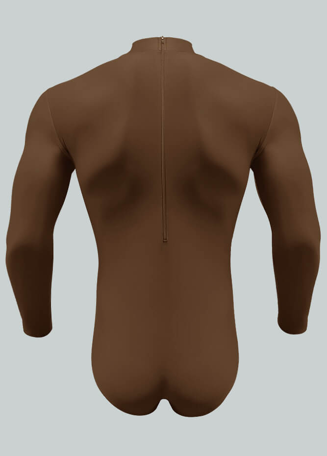 Long Sleeve Turtleneck Leotard for Men