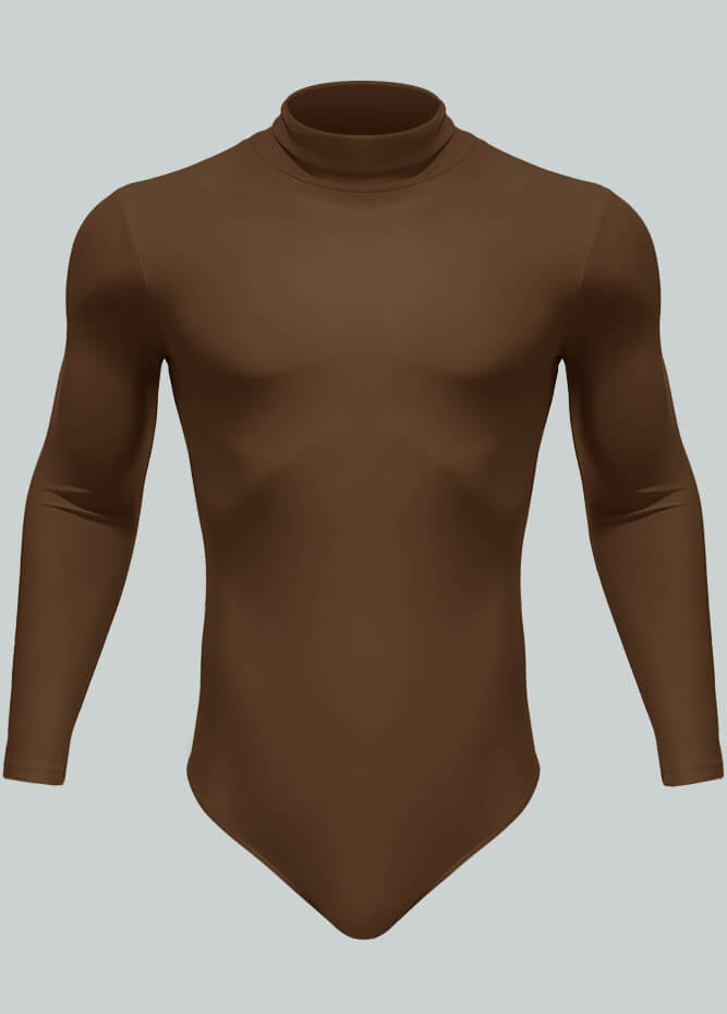 Long Sleeve Turtleneck Leotard for Men