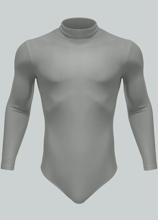Long Sleeve Turtleneck Leotard for Men