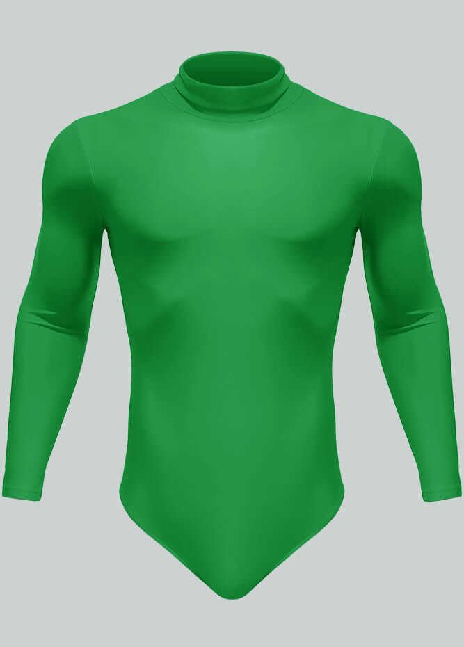 Long Sleeve Turtleneck Leotard for Men