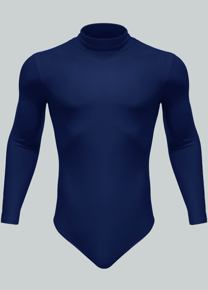 Long Sleeve Turtleneck Leotard for Men