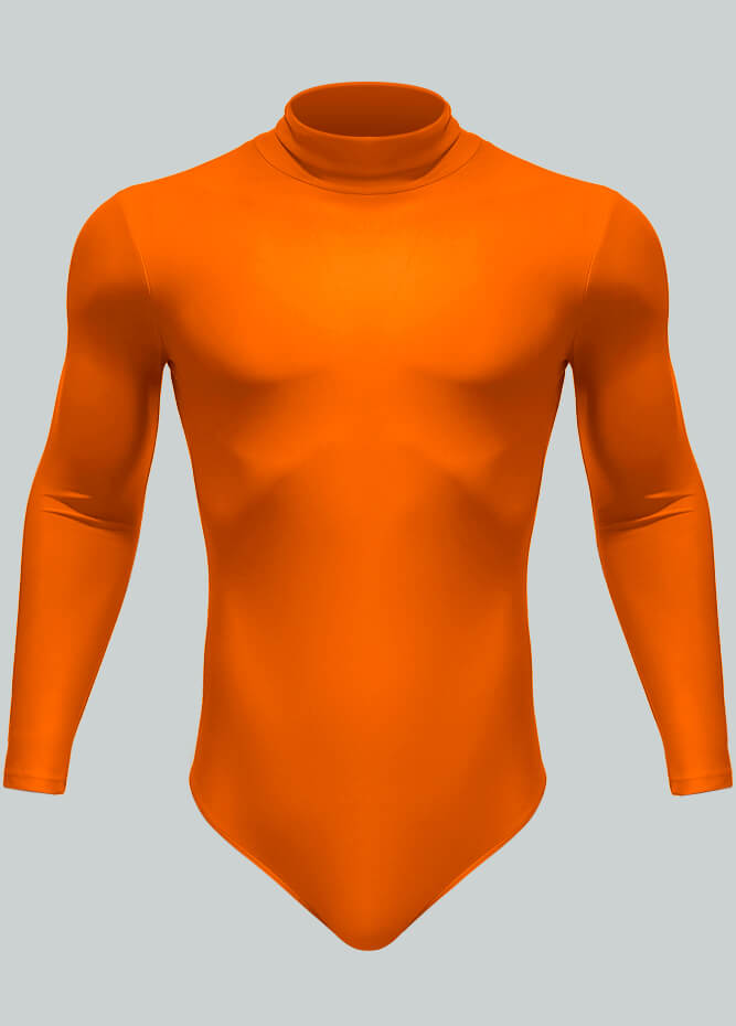 Long Sleeve Turtleneck Leotard for Men