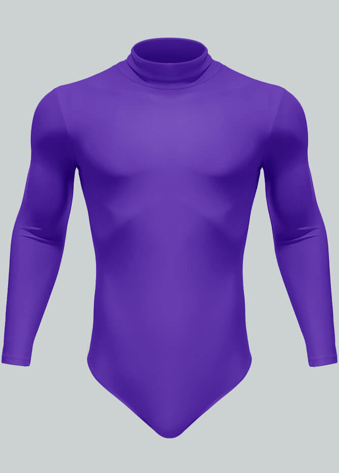Long Sleeve Turtleneck Leotard for Men