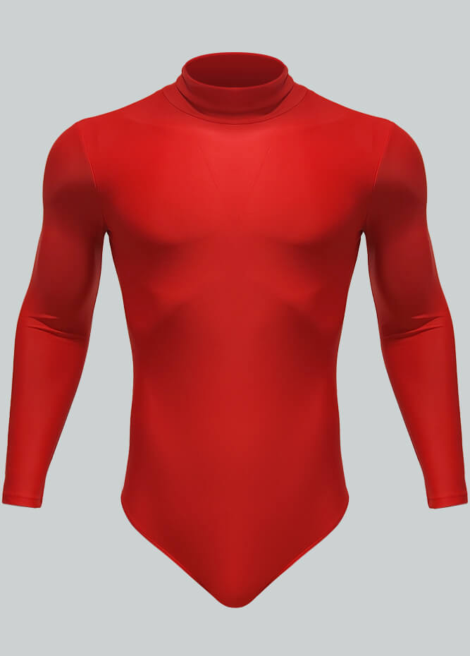 Long Sleeve Turtleneck Leotard for Men