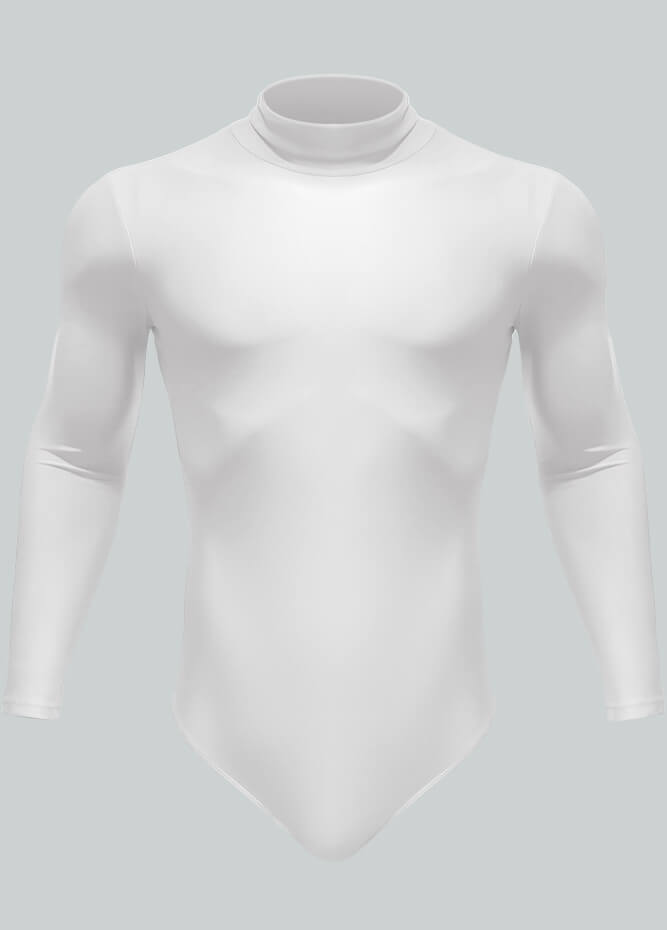 Long Sleeve Turtleneck Leotard for Men