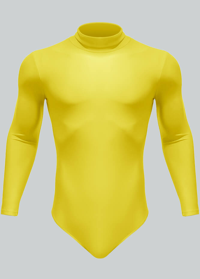 Long Sleeve Turtleneck Leotard for Men