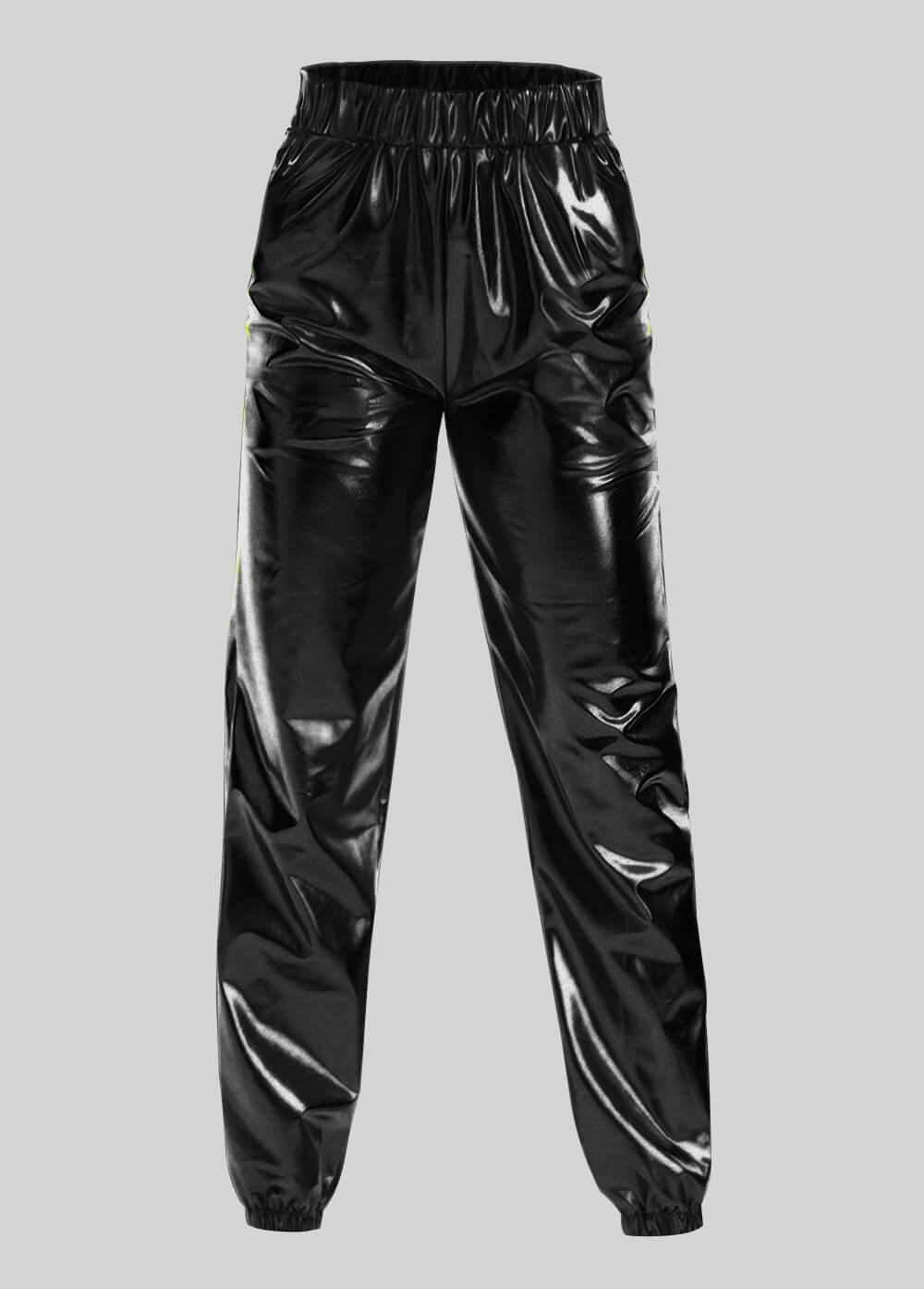 Mens Metallic Shiny Party Pants with Pockets