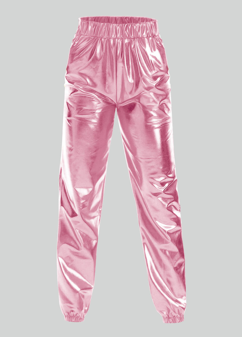Mens Metallic Shiny Party Pants with Pockets