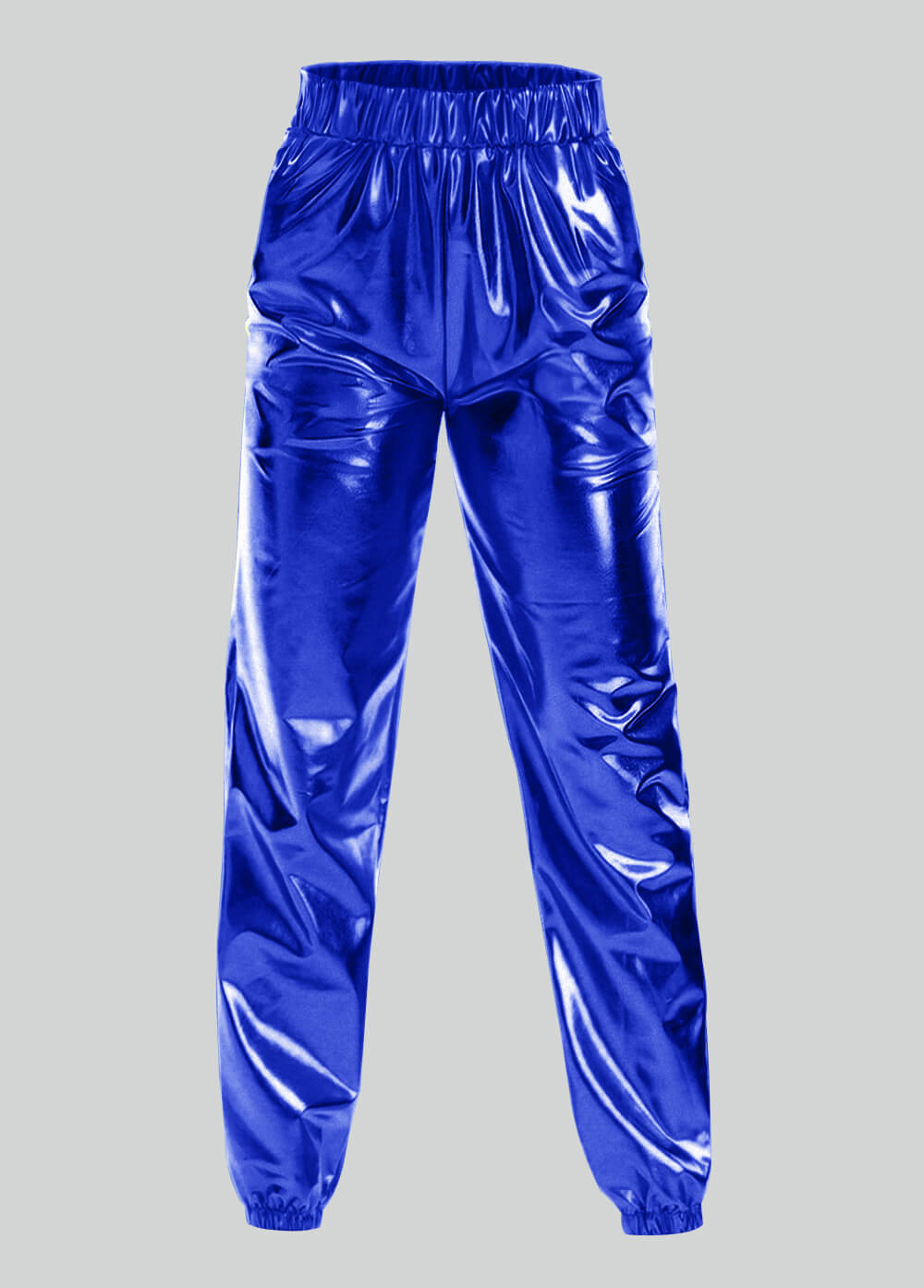 Mens Metallic Shiny Party Pants with Pockets