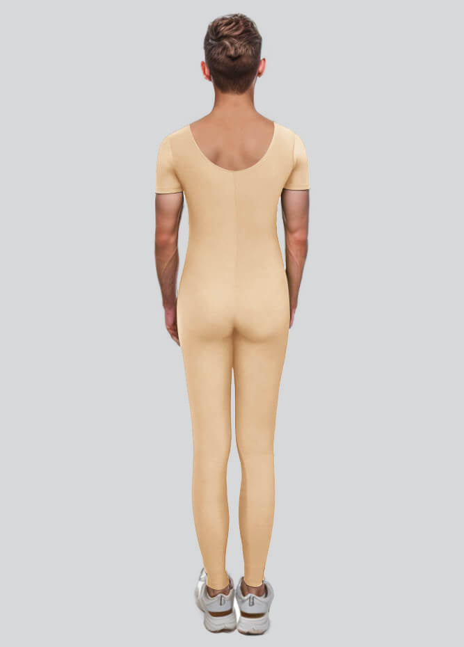 Mens One Piece Short Sleeve Unitard