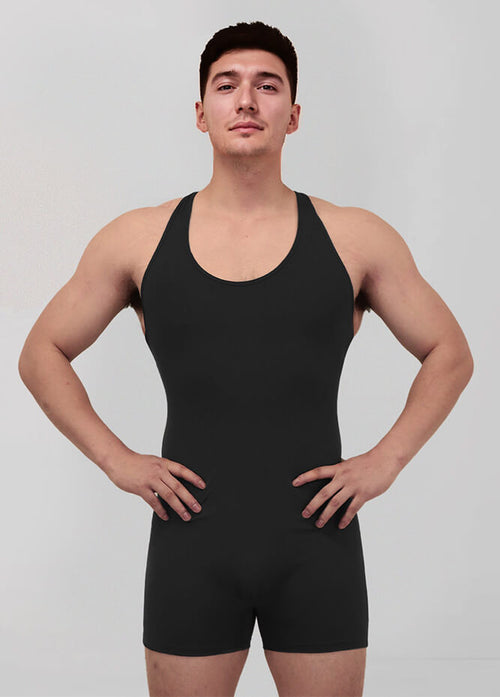 Mens Racerback Fitness Short Unitard
