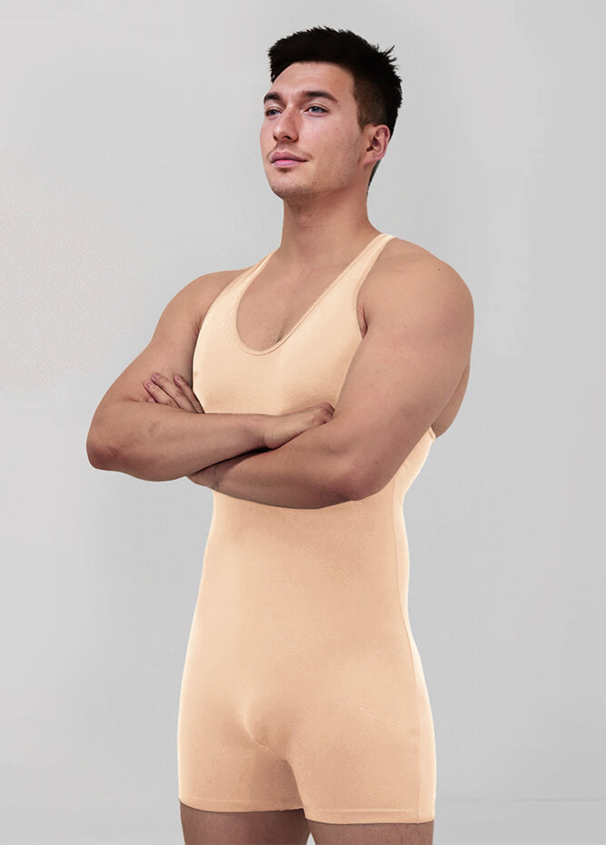 Mens Racerback Fitness Short Unitard