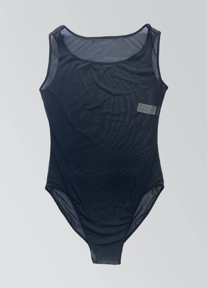 Mens See Through Mesh Sleeveless Leotard
