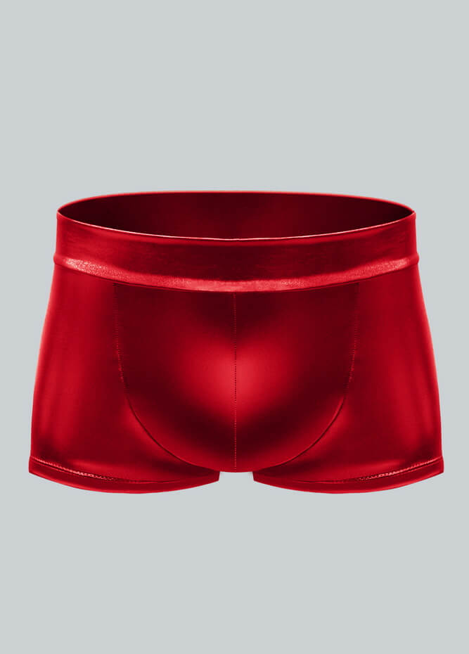 Mens Shiny Metallic Boxer Briefs Shorts