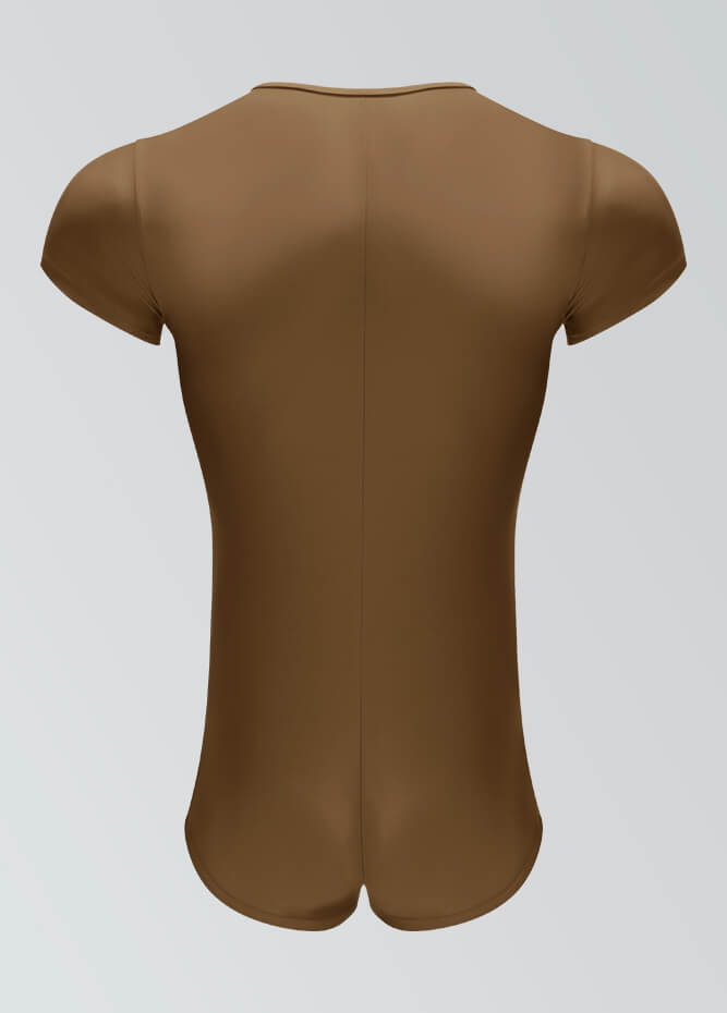 Mens Short Sleeve Two-Way Zipper Romper
