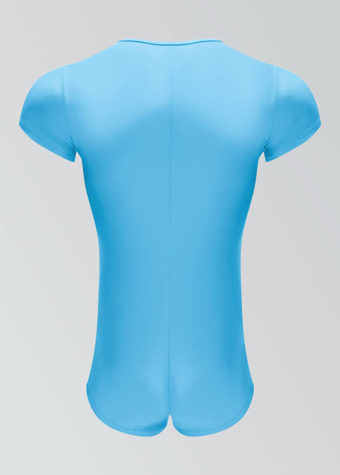 Mens Short Sleeve Two-Way Zipper Romper