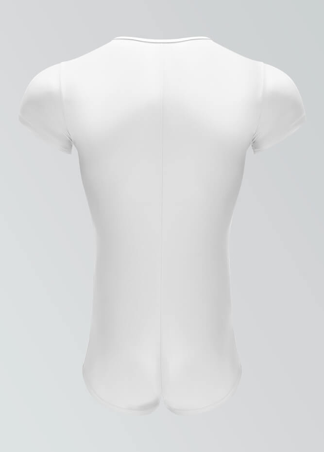 Mens Short Sleeve Two-Way Zipper Romper