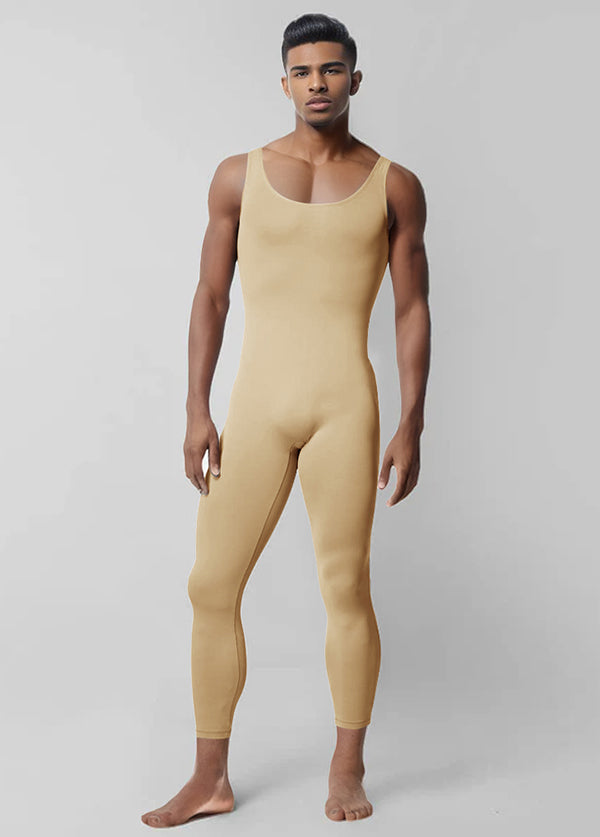 Mens Tank Top Scoop Neck Sleeveless Unitards