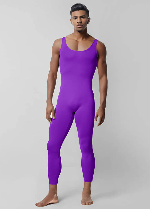 Mens Tank Top Scoop Neck Sleeveless Unitards