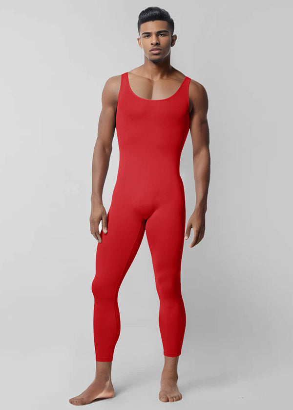 Mens Tank Top Scoop Neck Sleeveless Unitards