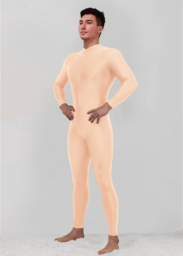 Custom Inked Mens Zipper Back Slim Leg Unitard - Lycra main image 1