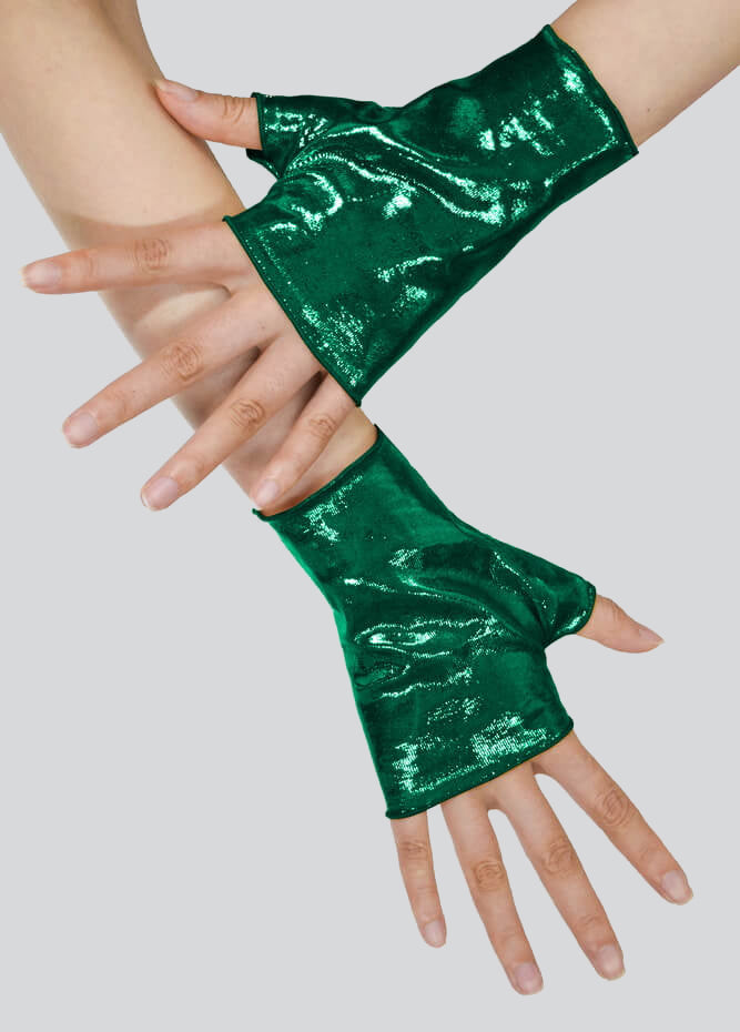 Mystique Metallic Fingerless Gloves