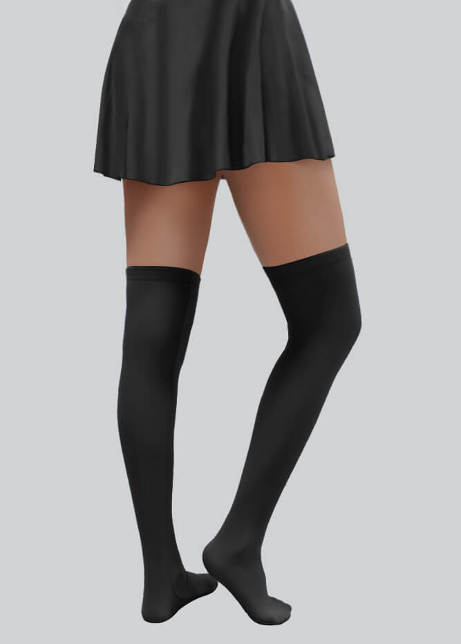 Over-the-Knee Stockings with Silicone Leg Grippers