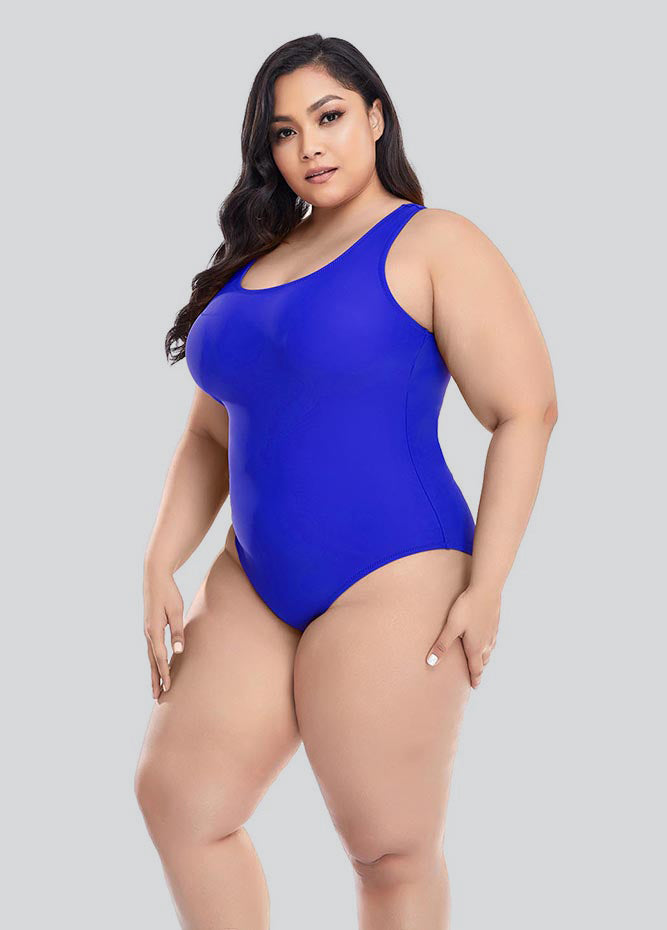 Plus Size Tank Leotard with Scoop Neck Bodysuit