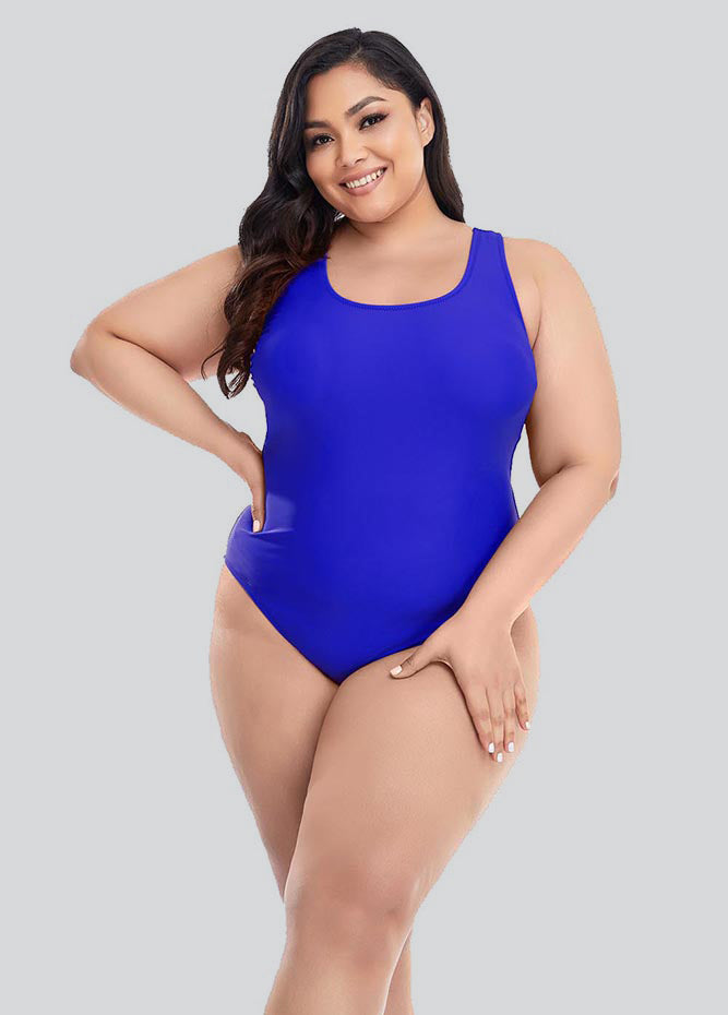 Plus Size Tank Leotard with Scoop Neck Bodysuit