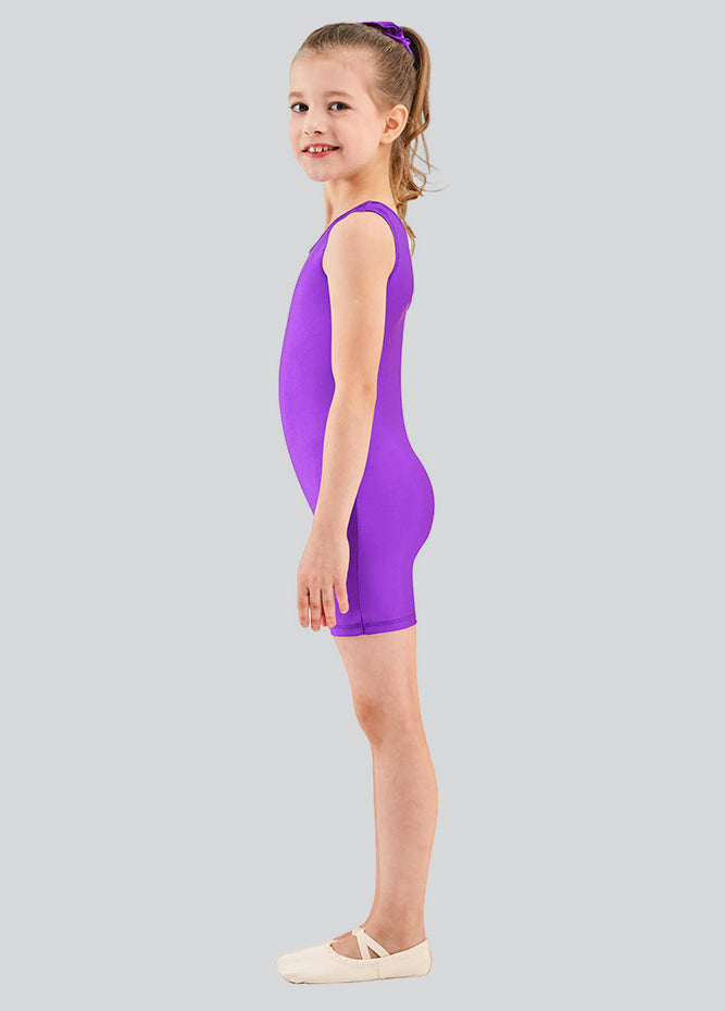 Short Tank Gymnastics Unitard for Girls