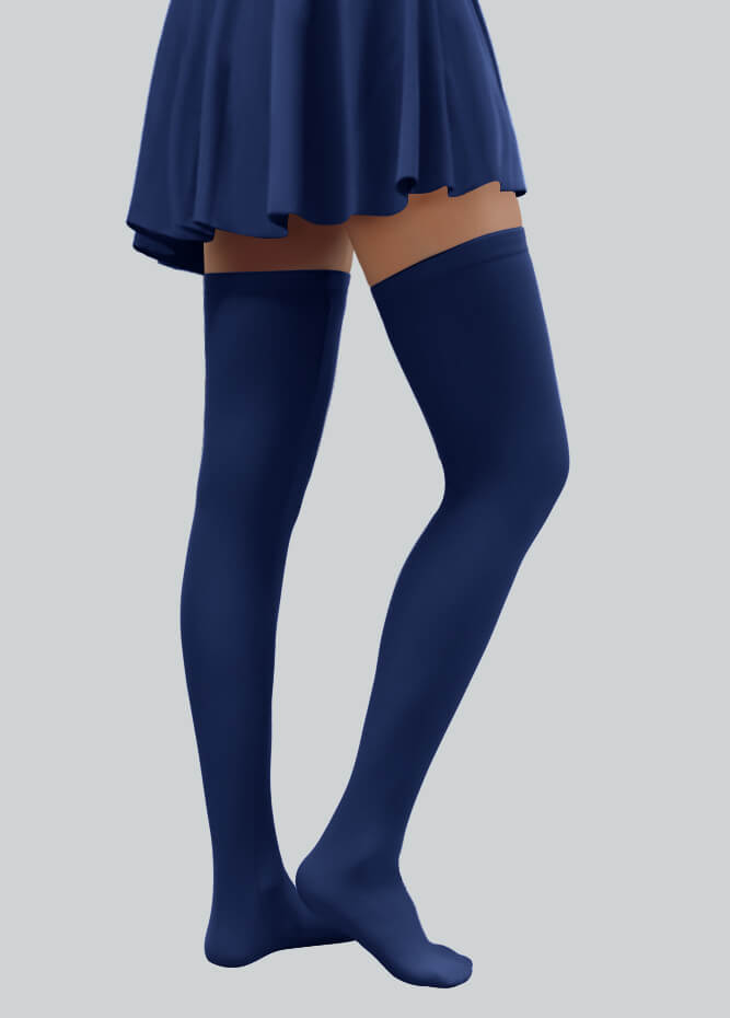 Thigh-High Stockings with Silicone Leg Grippers