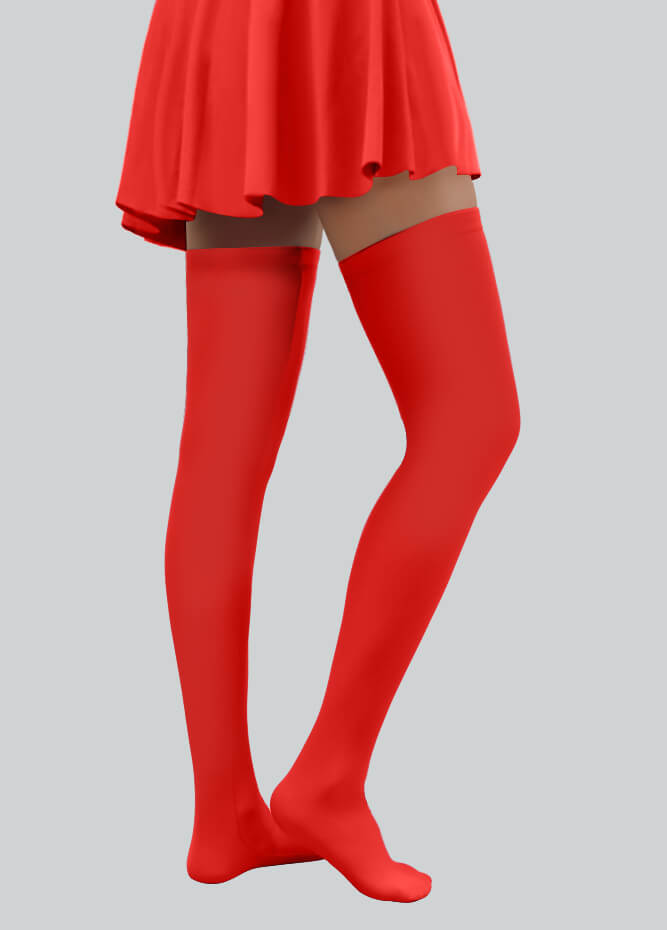 Thigh-High Stockings with Silicone Leg Grippers