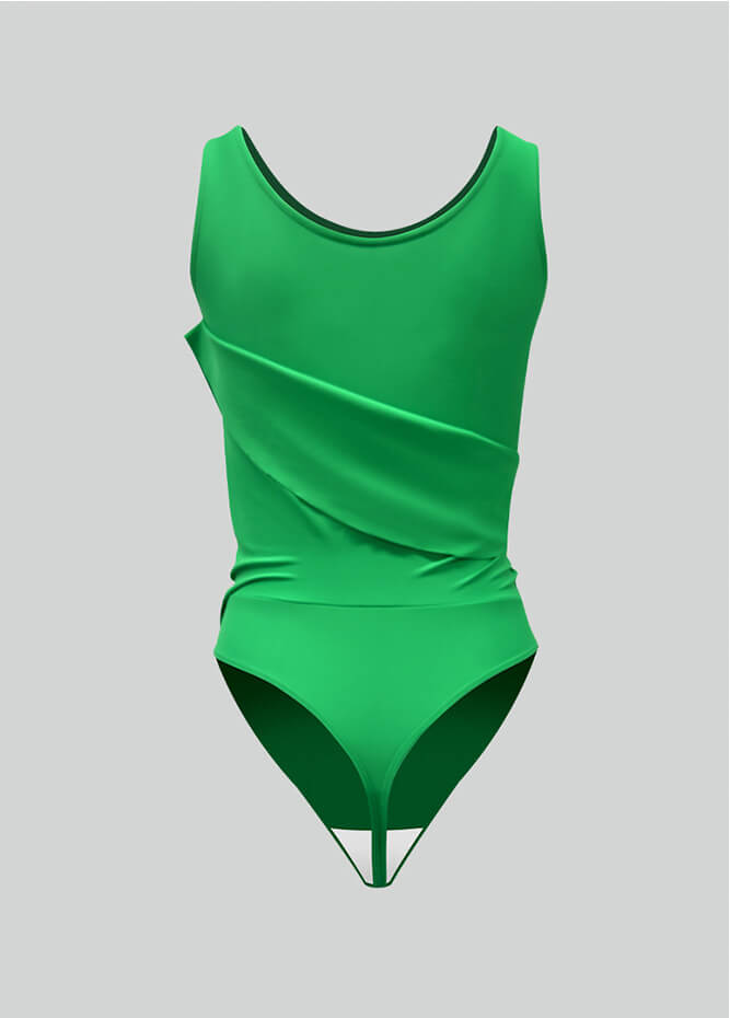 Thong Sleeveless Leotard with Skirt