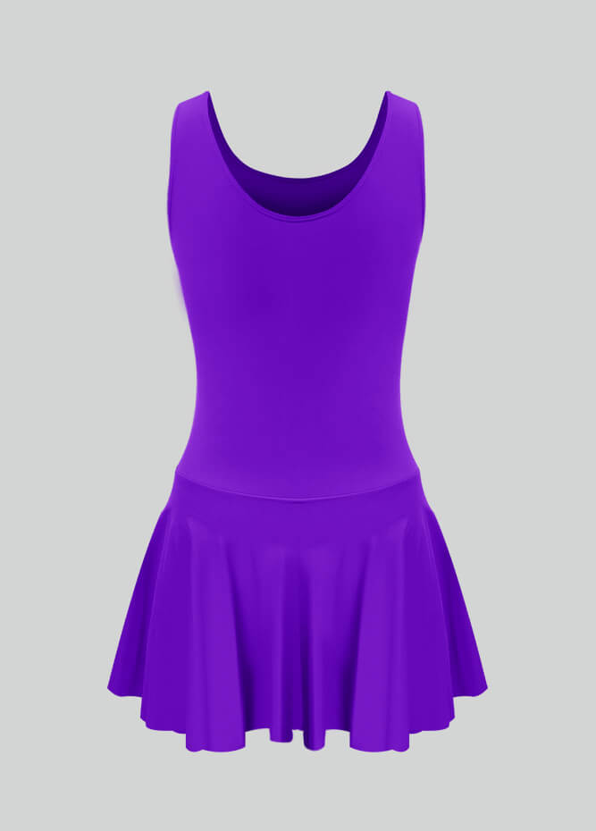 Thong Sleeveless Leotard with Skirt