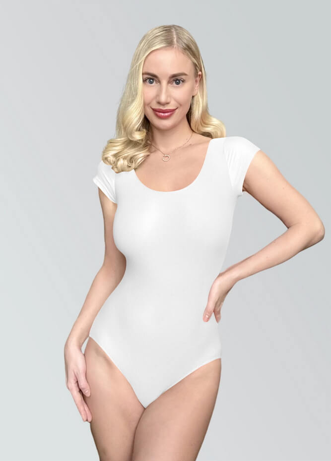 Womens Cap Sleeve Scoop Neck Leotard