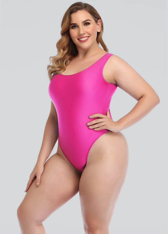 Womens Plus Size High Cut Leotard Sexy Bodysuit