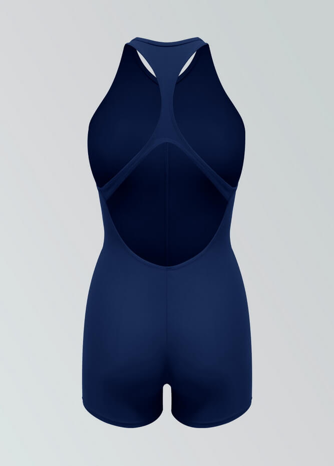 Womens Racer Back Zipper Front Romper