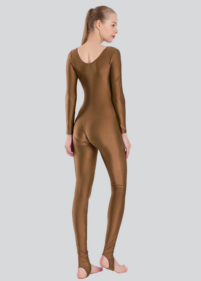 Womens Scoop Neck Unitard with Stirrup