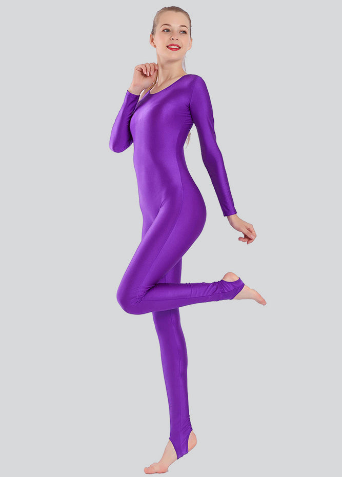 Womens Scoop Neck Unitard with Stirrup