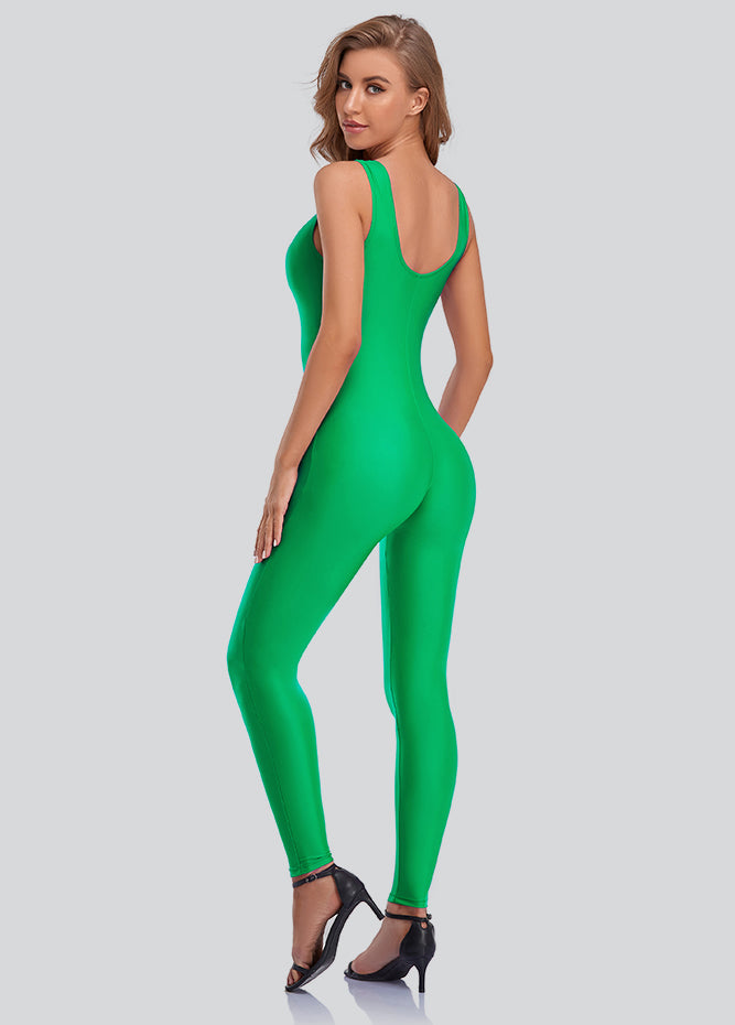 Womens Spandex Nylon Scoop Neck Tank Unitard