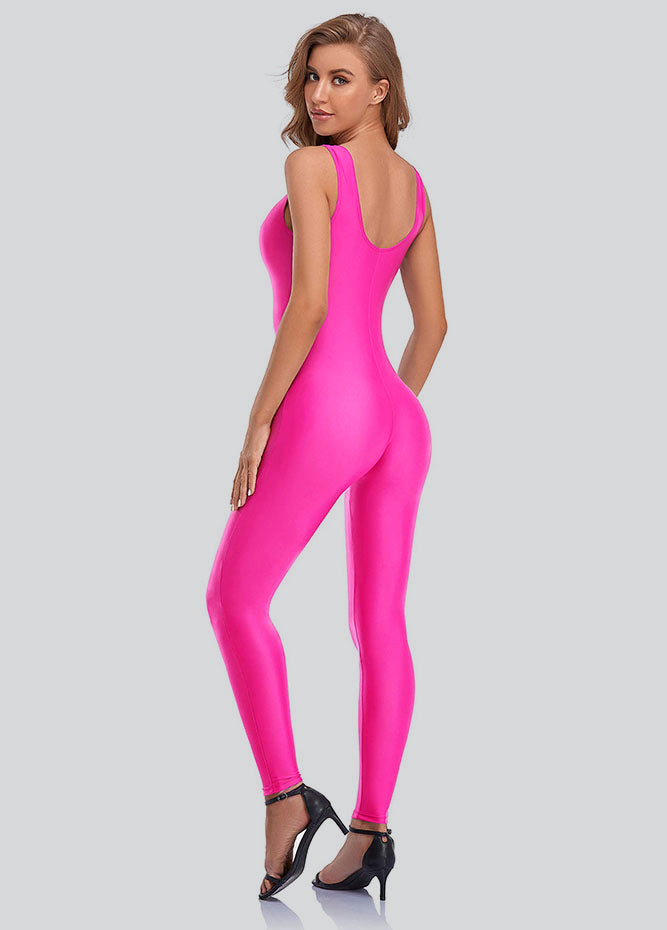 Womens Spandex Nylon Scoop Neck Tank Unitard