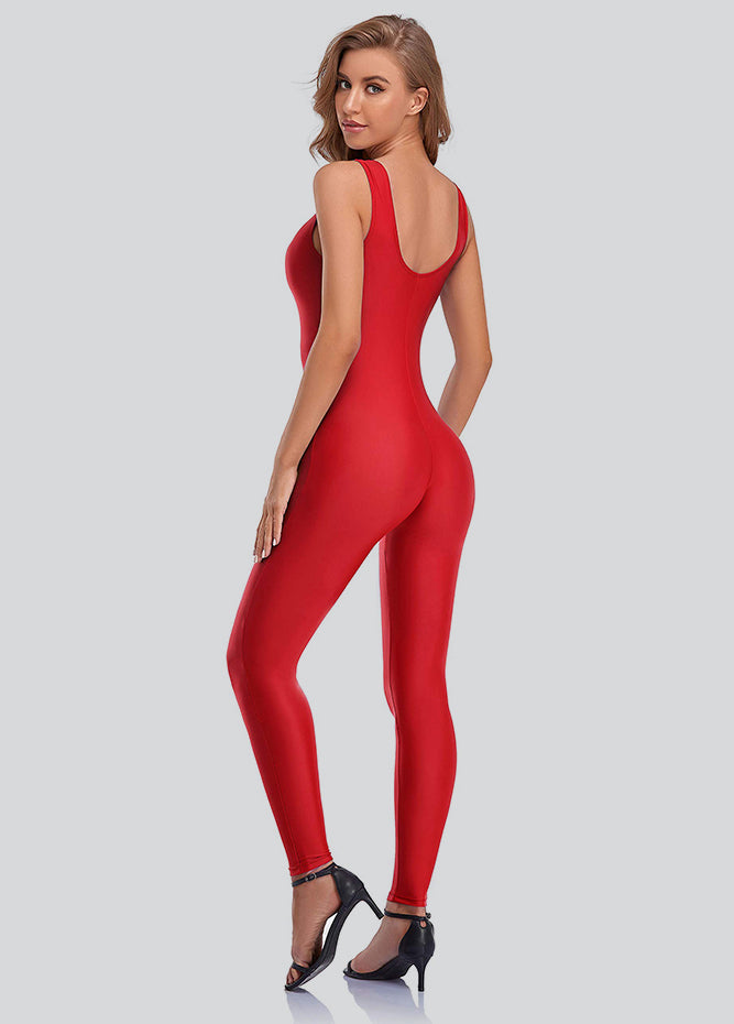 Womens Spandex Nylon Scoop Neck Tank Unitard